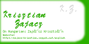 krisztian zajacz business card